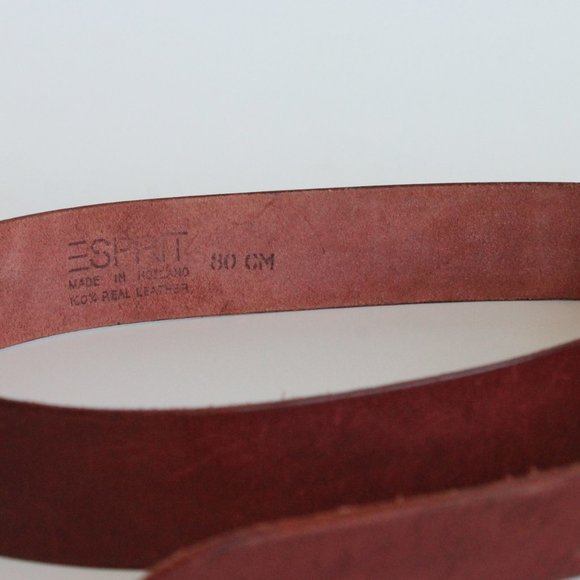 SOLD / 80s Vintage ESPRIT Leather Belt *Made in Holland* L ~ 36" - Picture 4 of 7